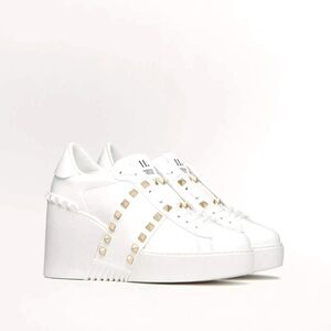 OPEN DISCO WEDGE SNEAKER IN CALFSKIN 85 MM